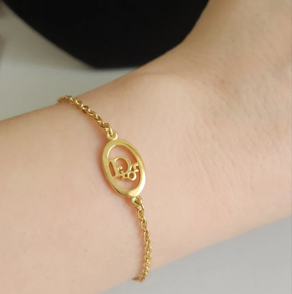 💰 SOLD 💰 Dior Oblique Gold Plated Bracelet - Picture 1 of 4
